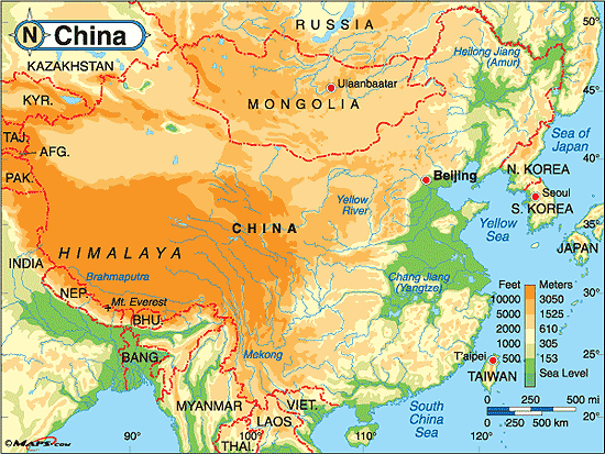 physical map of asia with rivers mountains and deserts